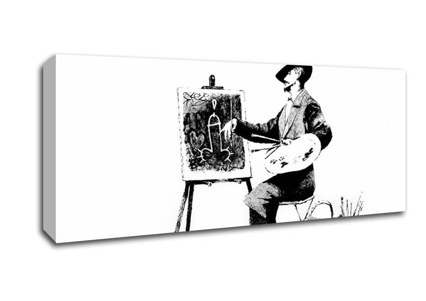 Picture of New Age Artist Easel Panoramic Canvas Wall Art