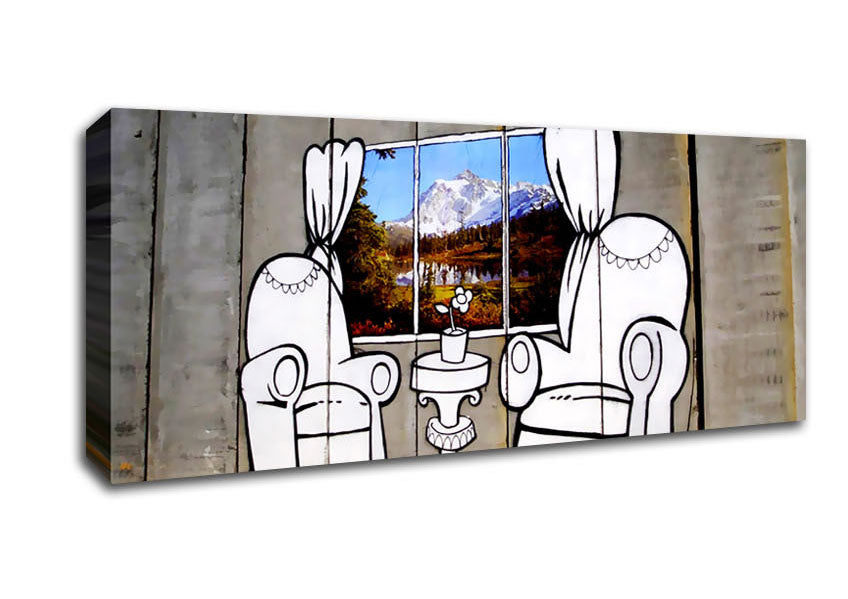 Picture of Paradise Concrete Panoramic Canvas Wall Art