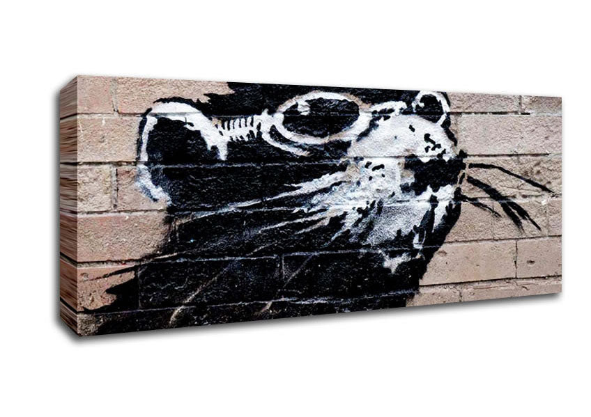 Picture of Rat Sunglasses Panoramic Canvas Wall Art