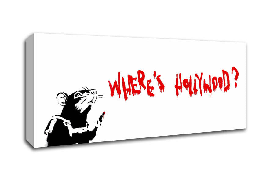 Picture of Rat Wheres Hollywood Panoramic Canvas Wall Art