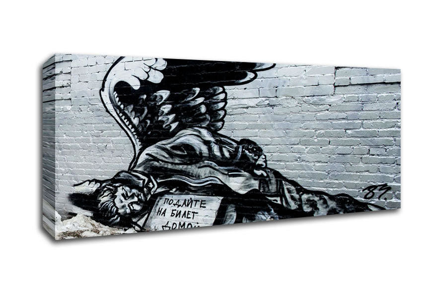 Picture of Russian Banksy Panoramic Canvas Wall Art