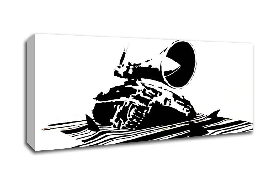 Picture of Shark Infested Panoramic Canvas Wall Art