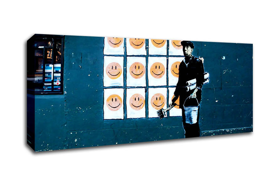 Picture of Smiley Face Posters Panoramic Canvas Wall Art
