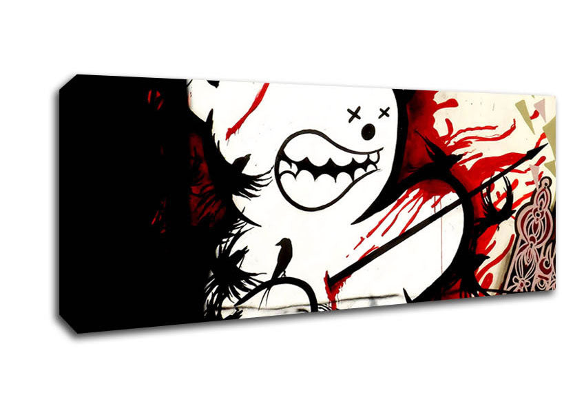 Picture of Teddy Bear Violence Panoramic Canvas Wall Art
