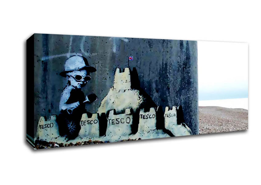 Picture of Tesco Sandcastle Panoramic Canvas Wall Art