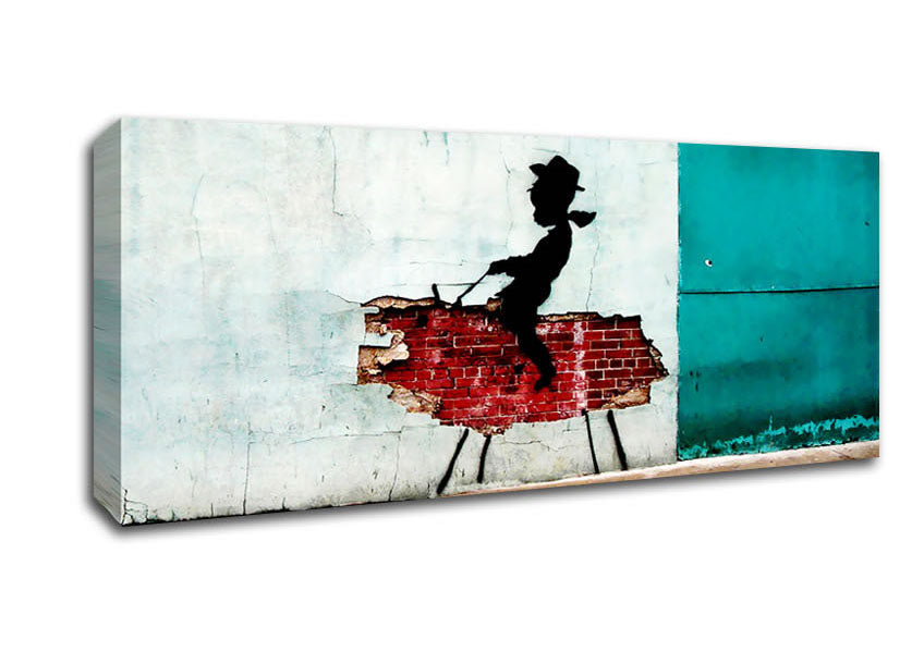Picture of Texas Cowboy Panoramic Canvas Wall Art
