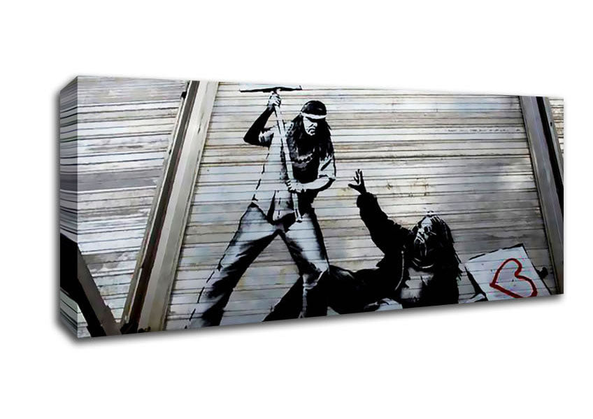Picture of Wheres The Hippy Love Panoramic Canvas Wall Art