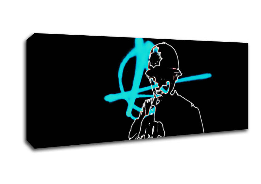 Picture of Copper Finger Black Panoramic Canvas Wall Art