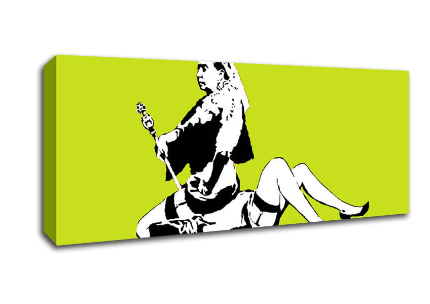 Picture of Queen Elizabeth Legs Lime Panoramic Canvas Wall Art