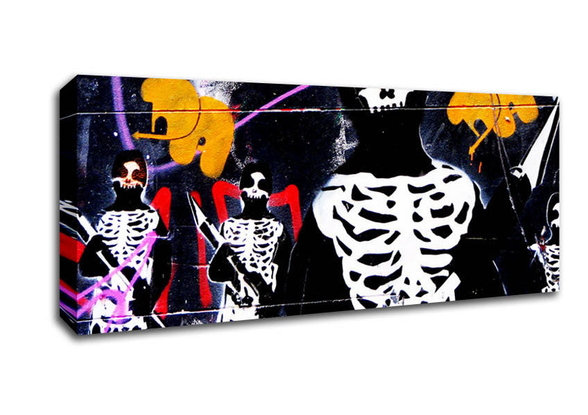 Picture of Skeleton Army Panoramic Canvas Wall Art