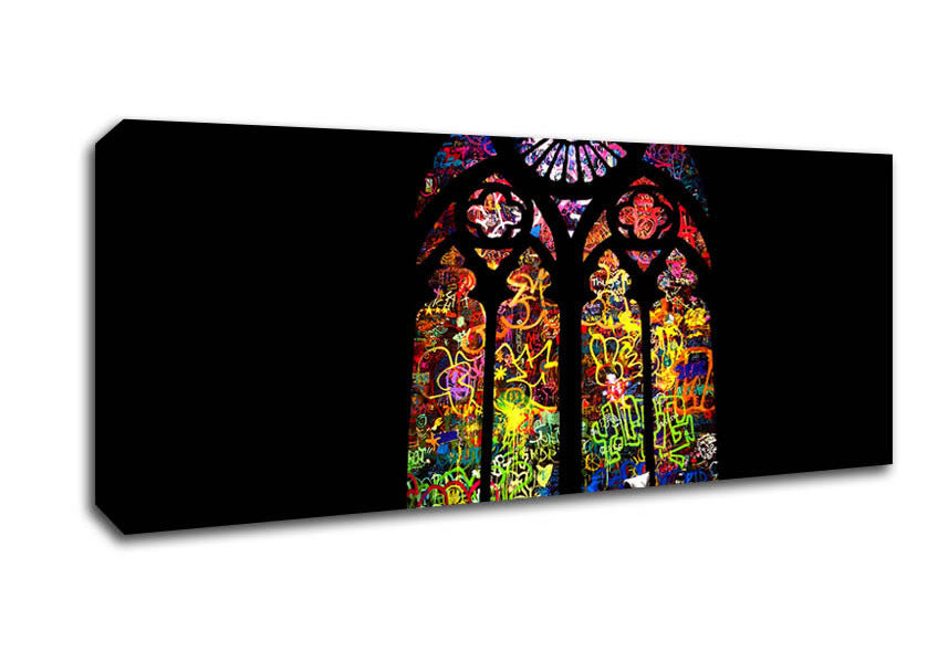 Picture of Stained Glass Panoramic Canvas Wall Art