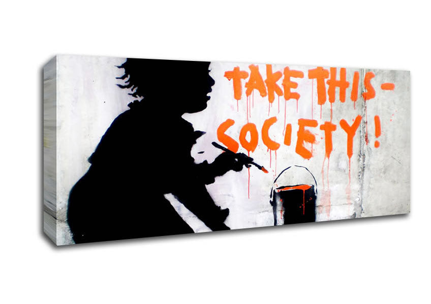 Picture of Take This Society Panoramic Canvas Wall Art