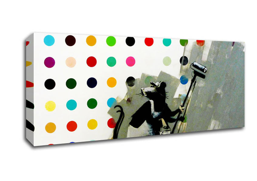 Picture of We Love Grey Rat Panoramic Canvas Wall Art