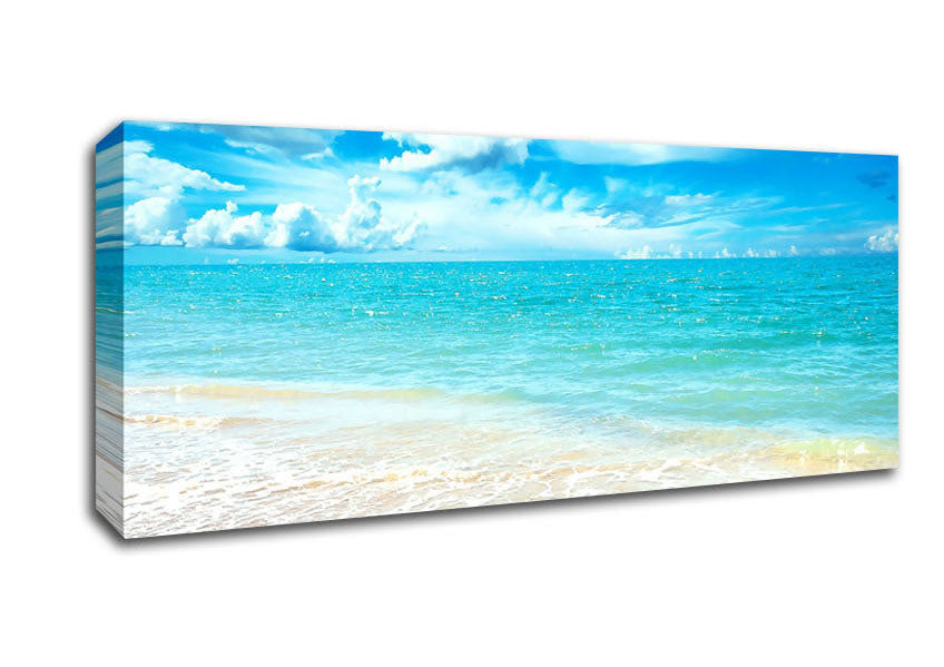 Picture of Turquoise Paradise Beach Panoramic Canvas Wall Art
