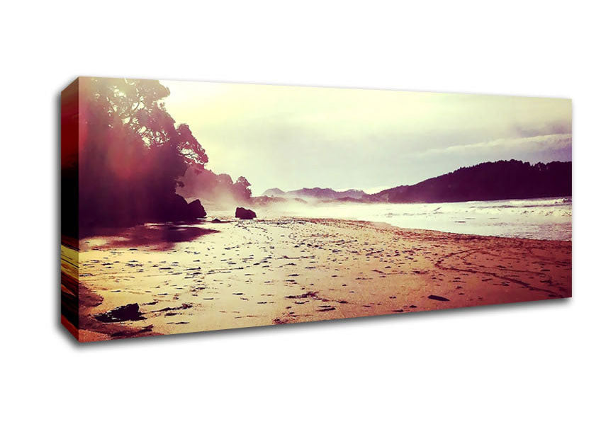 Picture of Mist From The Morning Rays Panoramic Canvas Wall Art
