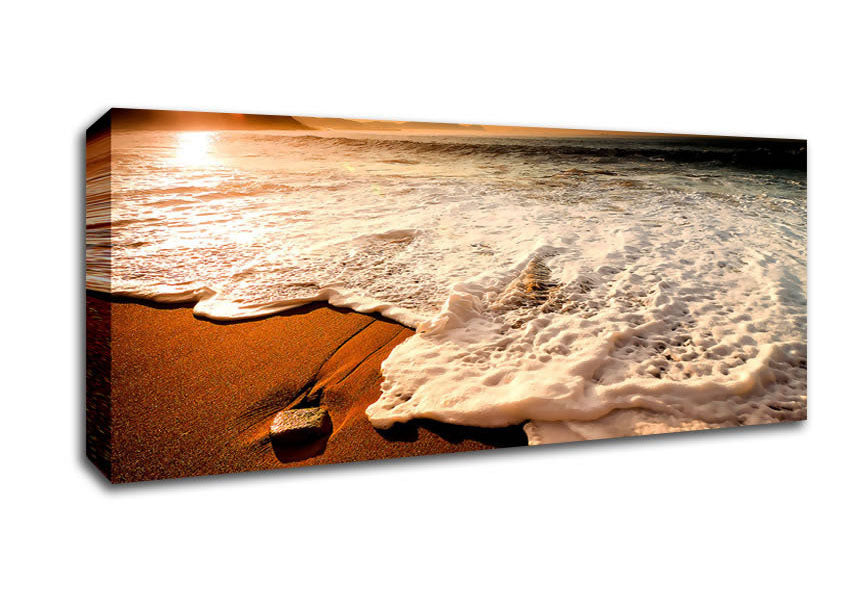 Picture of Sunset Ocean Delight Panoramic Canvas Wall Art