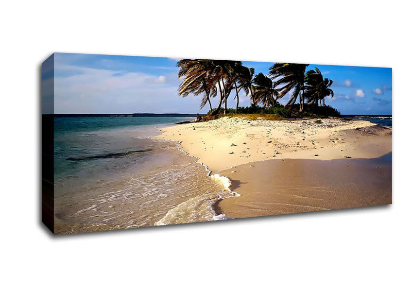 Picture of Palmtree Island Panoramic Canvas Wall Art