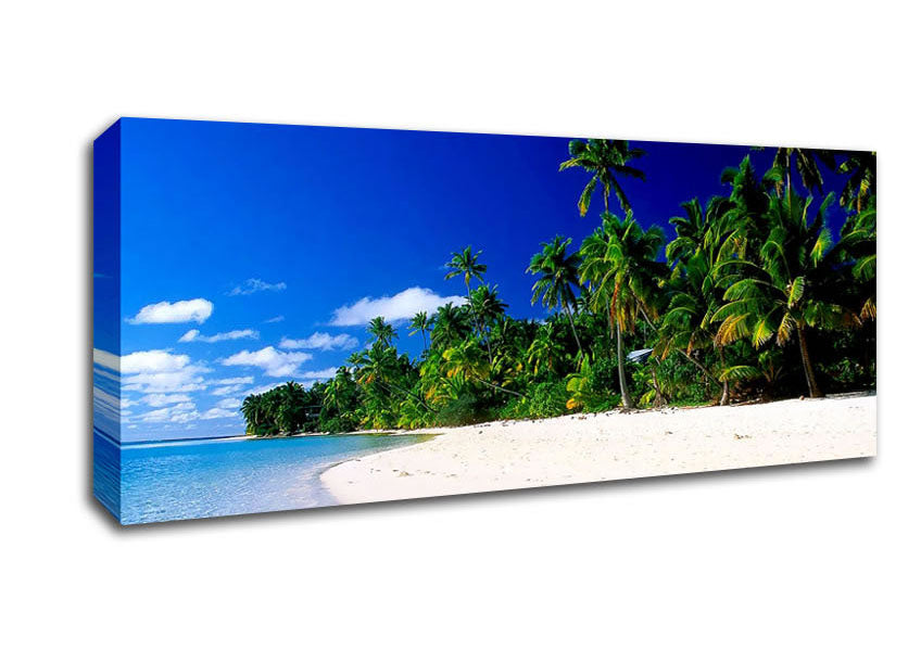 Picture of Paradise Island Getaway Panoramic Canvas Wall Art