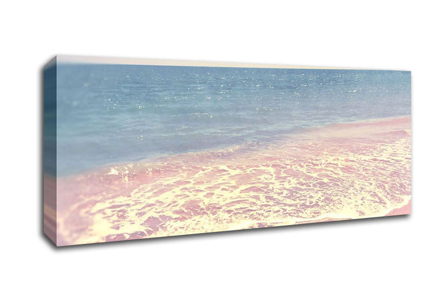 Picture of Retro Sparkle Beach Panoramic Canvas Wall Art