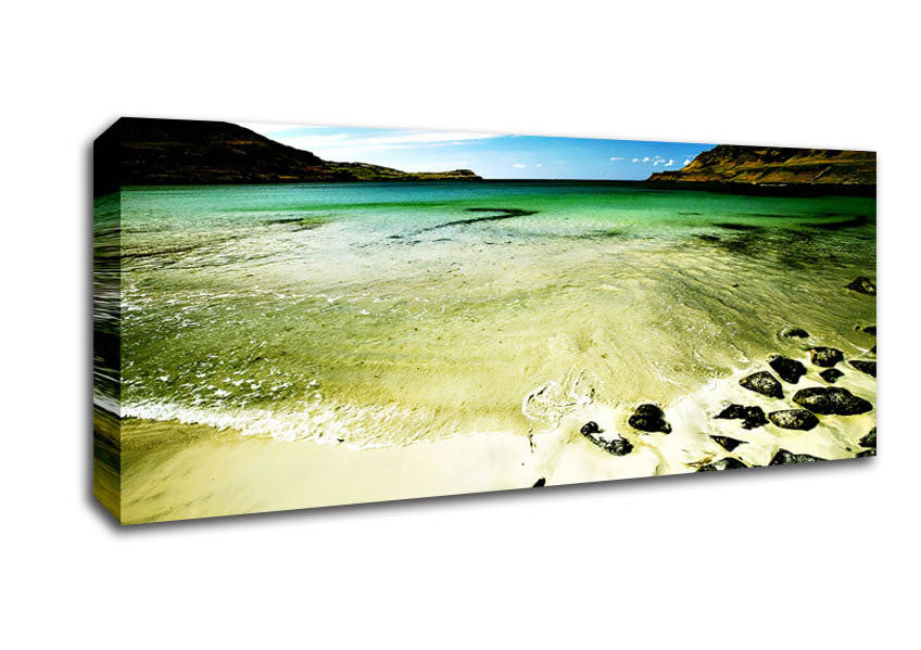 Picture of The Ocean Flow Bay Panoramic Canvas Wall Art