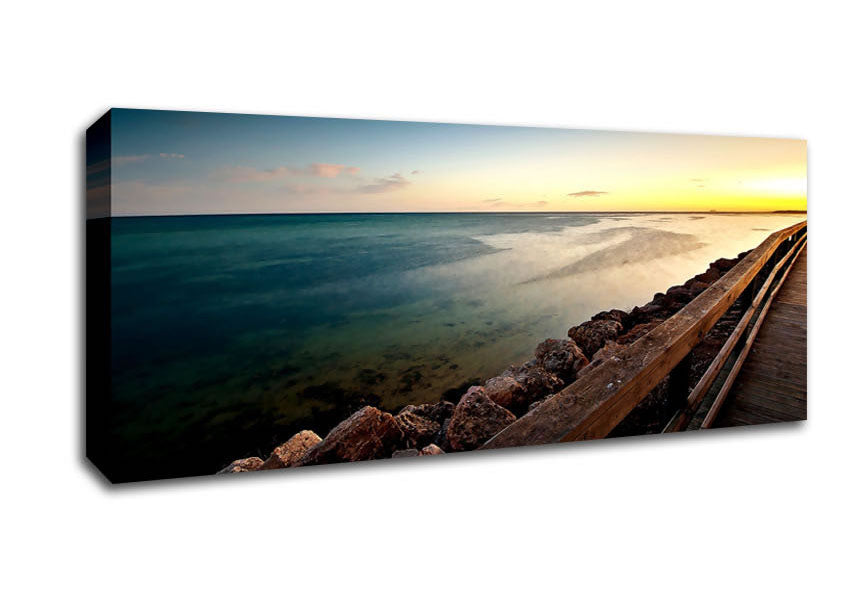 Picture of Clam Beach Panoramic Canvas Wall Art