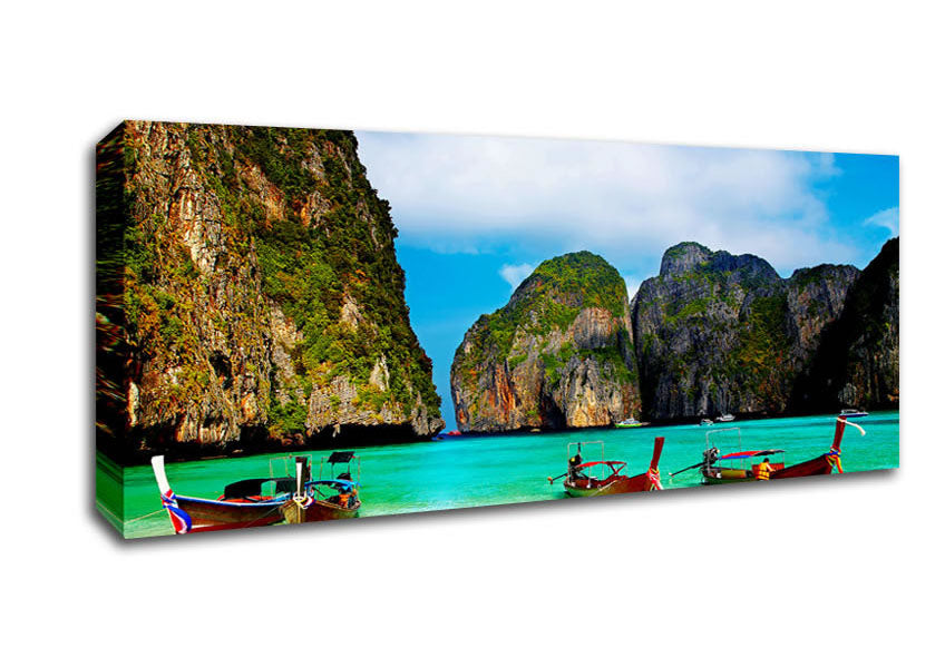 Picture of Paradise Island Monuments Panoramic Canvas Wall Art