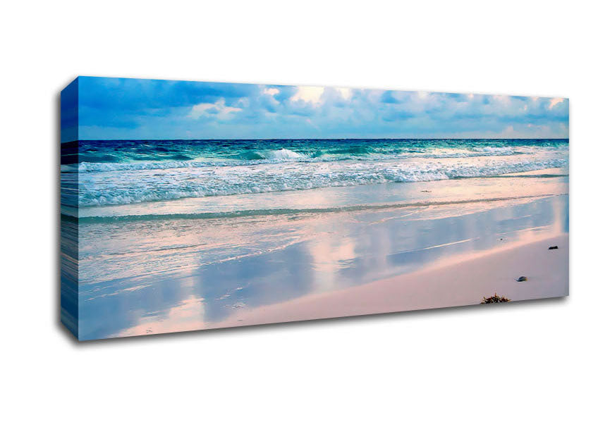 Picture of Surreal Ocean Shore Panoramic Canvas Wall Art