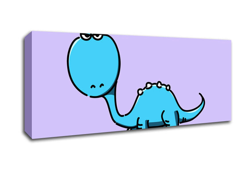 Picture of Dinosaur Not Impressed Lilac Panoramic Canvas Wall Art