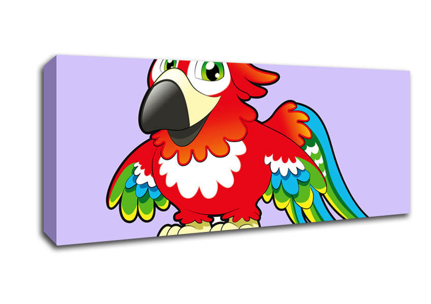 Picture of Little Parrot Lilac Panoramic Canvas Wall Art