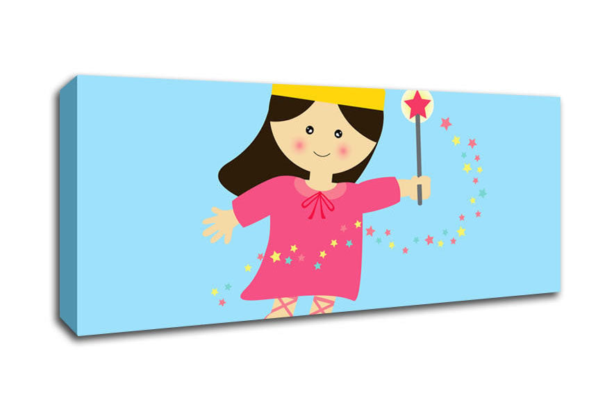 Picture of Magical Princess Baby Blue Panoramic Canvas Wall Art