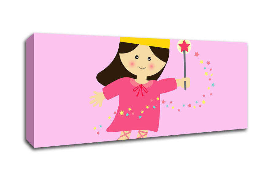 Picture of Magical Princess Pink Panoramic Canvas Wall Art