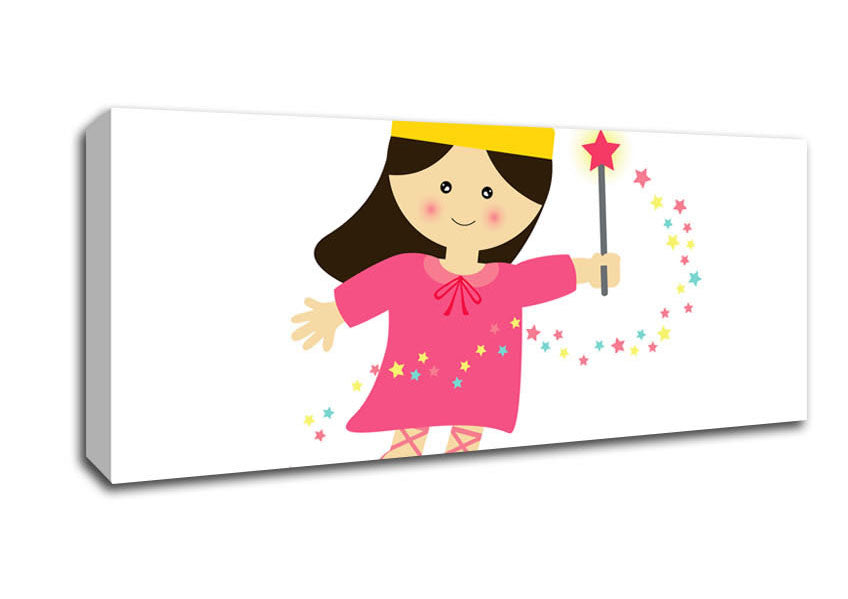 Picture of Magical Princess White Panoramic Canvas Wall Art