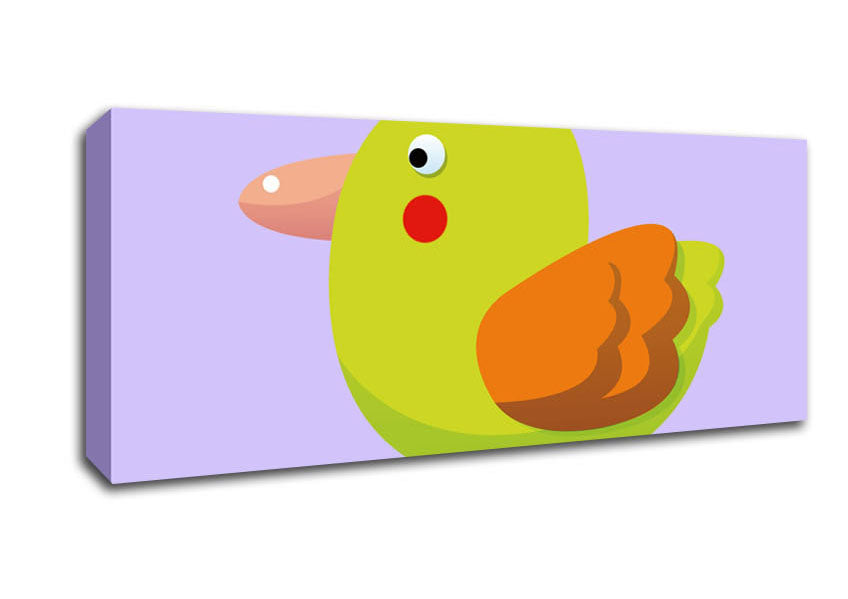 Picture of Red Spot Bird Lilac Panoramic Canvas Wall Art