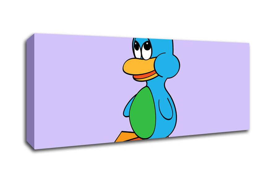 Picture of Sad Duck Lilac Panoramic Canvas Wall Art