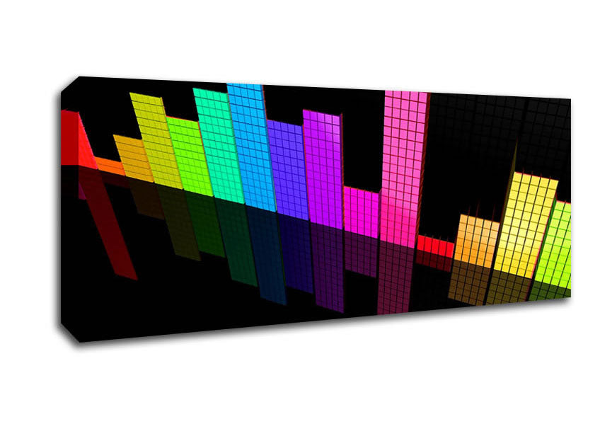 Picture of Colourful Equalizer Panoramic Canvas Wall Art