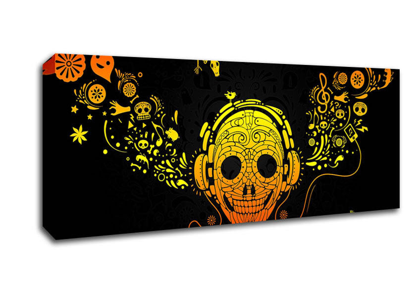 Picture of Skeleton Heads Panoramic Canvas Wall Art
