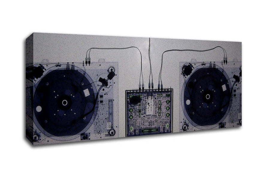 Picture of Translucent Dj Console Mixer Panoramic Canvas Wall Art