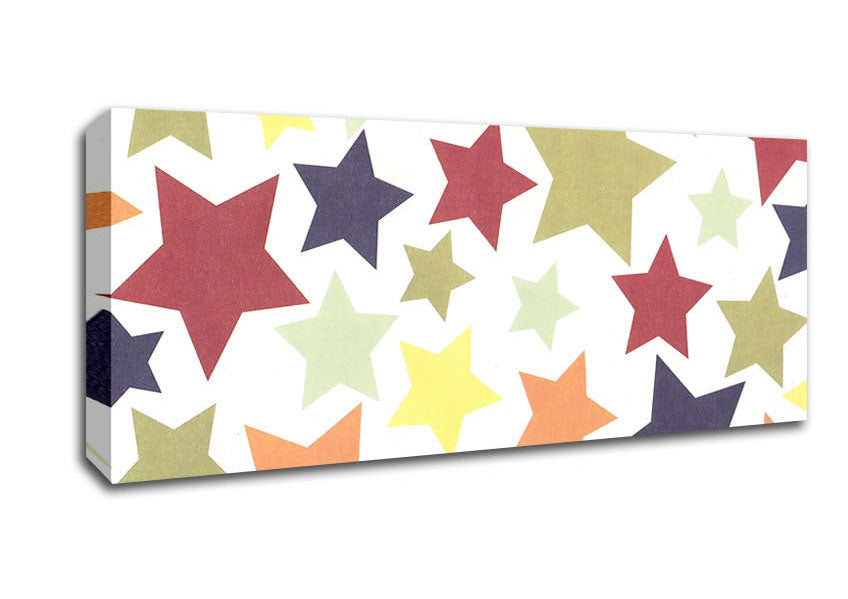 Picture of Colourful Stars Panoramic Canvas Wall Art