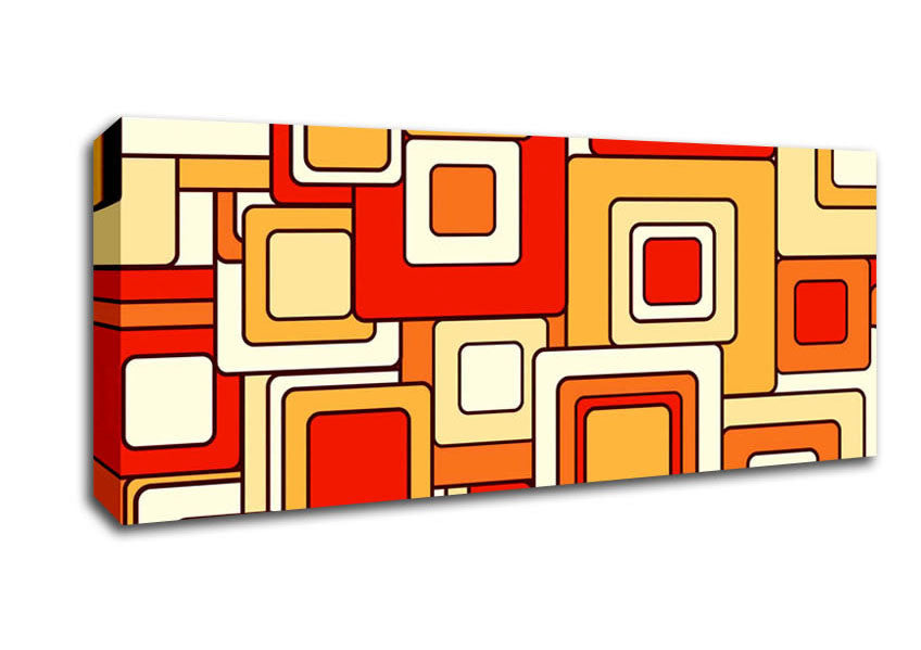 Picture of The Square Root Orange Panoramic Canvas Wall Art