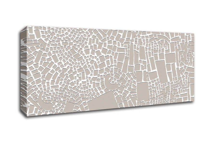 Picture of The Missing Piece Grey Panoramic Canvas Wall Art