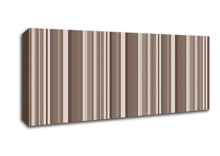 Picture of Retro Stripes Beige Panoramic Canvas Wall Art