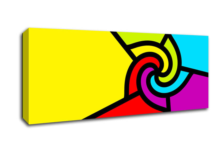 Picture of Swirls Of Colour Panoramic Canvas Wall Art
