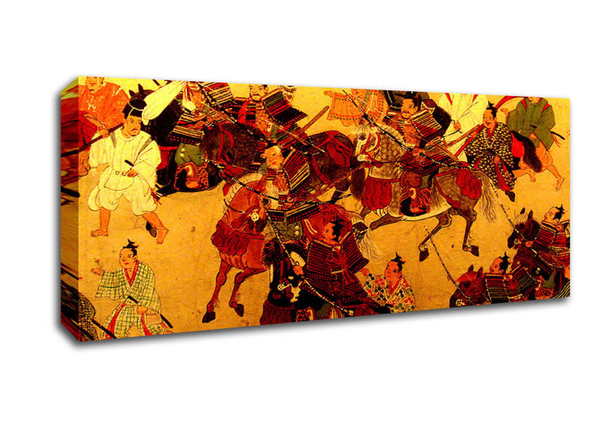 Picture of Muromachi Samurai Battle Panoramic Canvas Wall Art