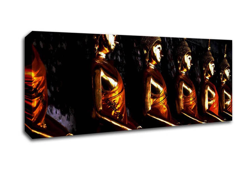 Picture of The Light Of The Golden Buddha Panoramic Canvas Wall Art
