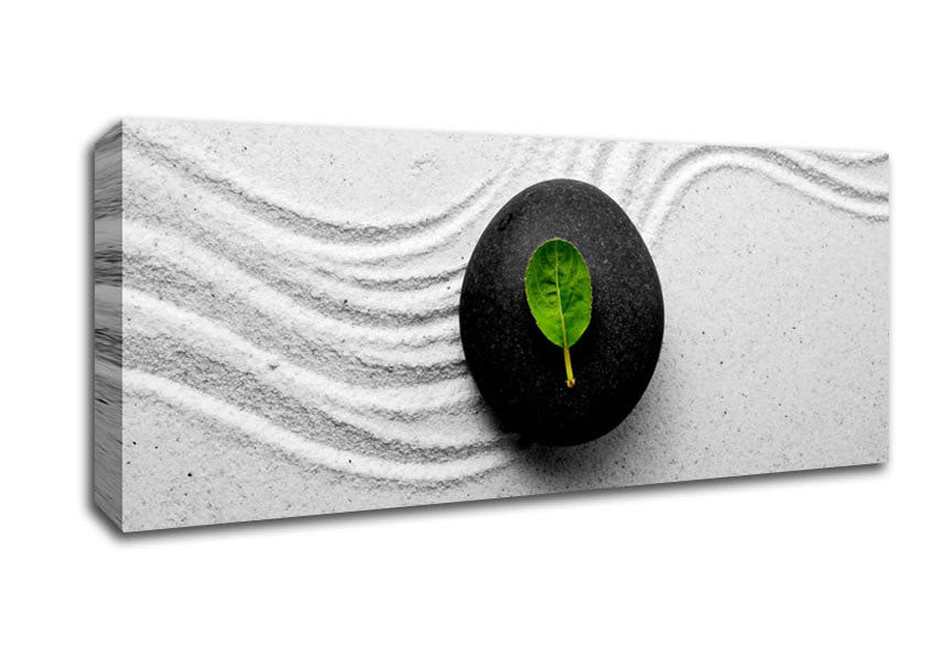 Picture of Zen Garden Pebble Panoramic Canvas Wall Art
