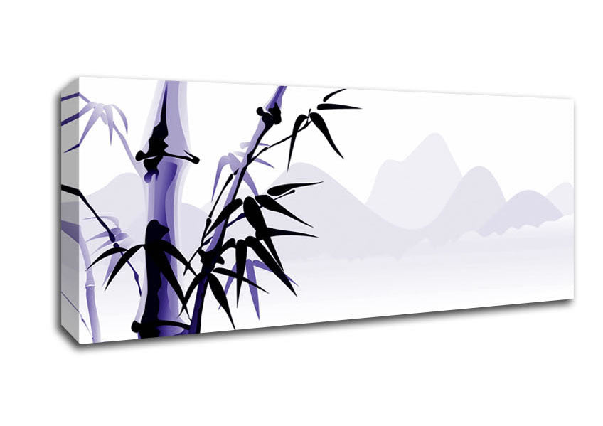 Picture of Purple Bamboo Mountains Panoramic Canvas Wall Art