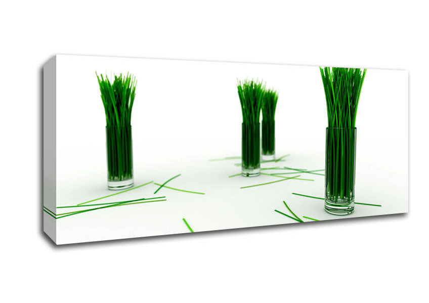 Picture of Wheat Glass Grass Panoramic Canvas Wall Art