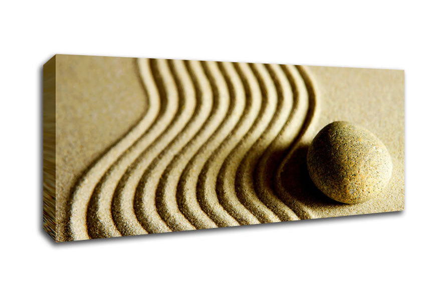Picture of The Perfect Sand Garden Panoramic Canvas Wall Art