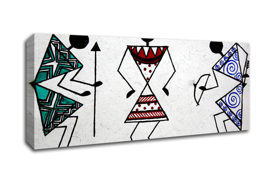 Picture of Warli-Albergo Dreams Panoramic Canvas Wall Art