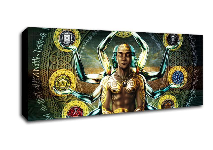 Picture of Tibetan Unifying Elements Panoramic Canvas Wall Art